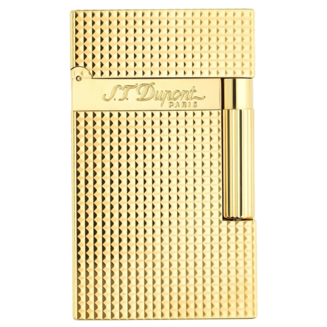 S.T. Dupont Line 2 Gold Diamond Head Lighter | KirbyAllison.com S.T. Dupont Line 2 Gold Diamond Head Lighter | KirbyAllison.com