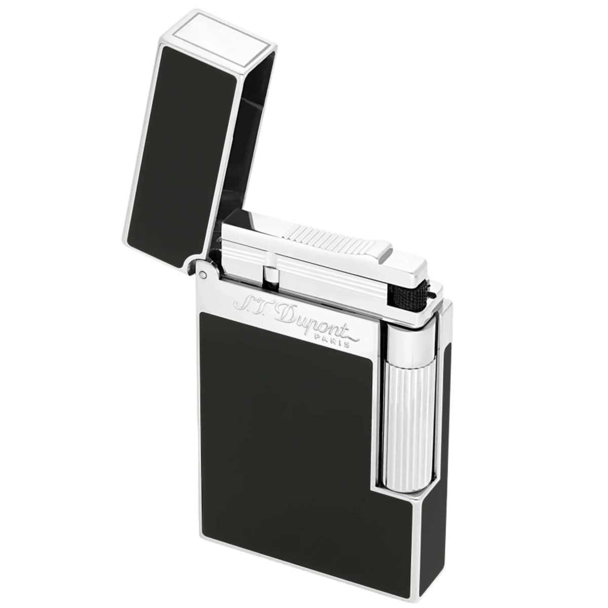 S.T. Dupont Line 2 Black Lacquer Palladium Lighter