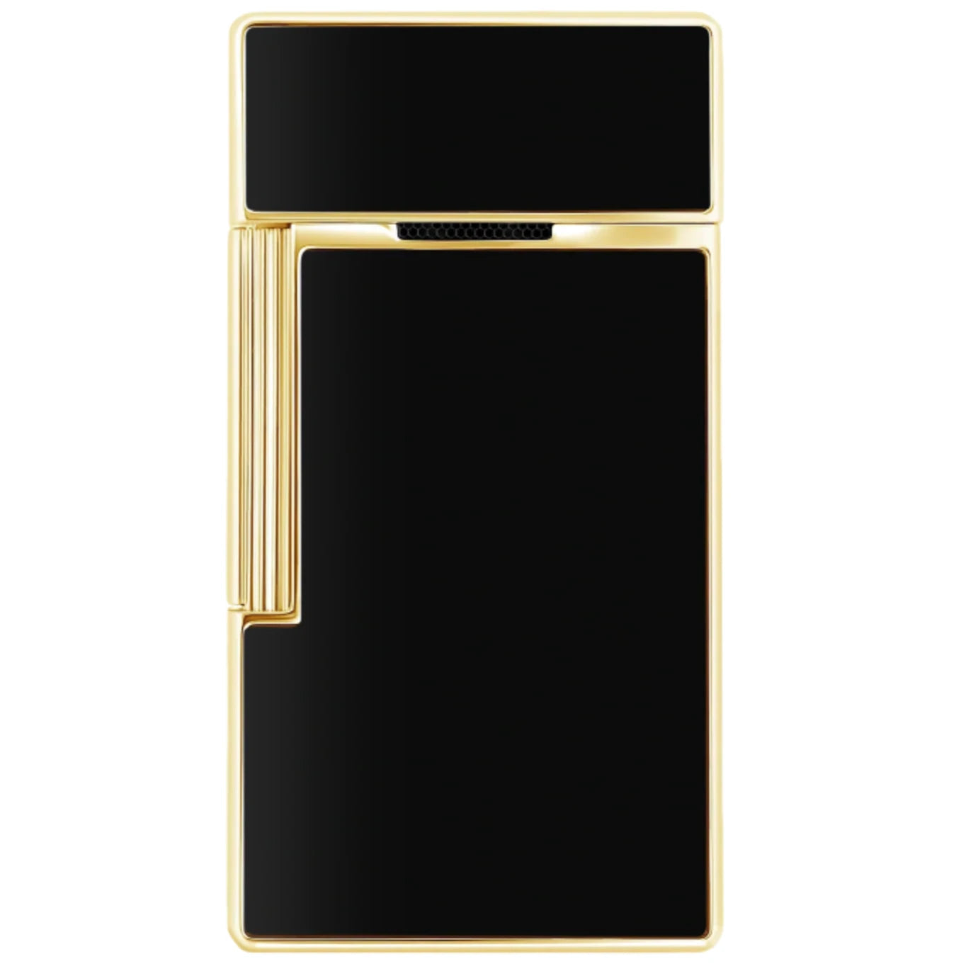 S.T. Dupont Biggy Black and Gold Jet Flame Lighter | KirbyAllison.com