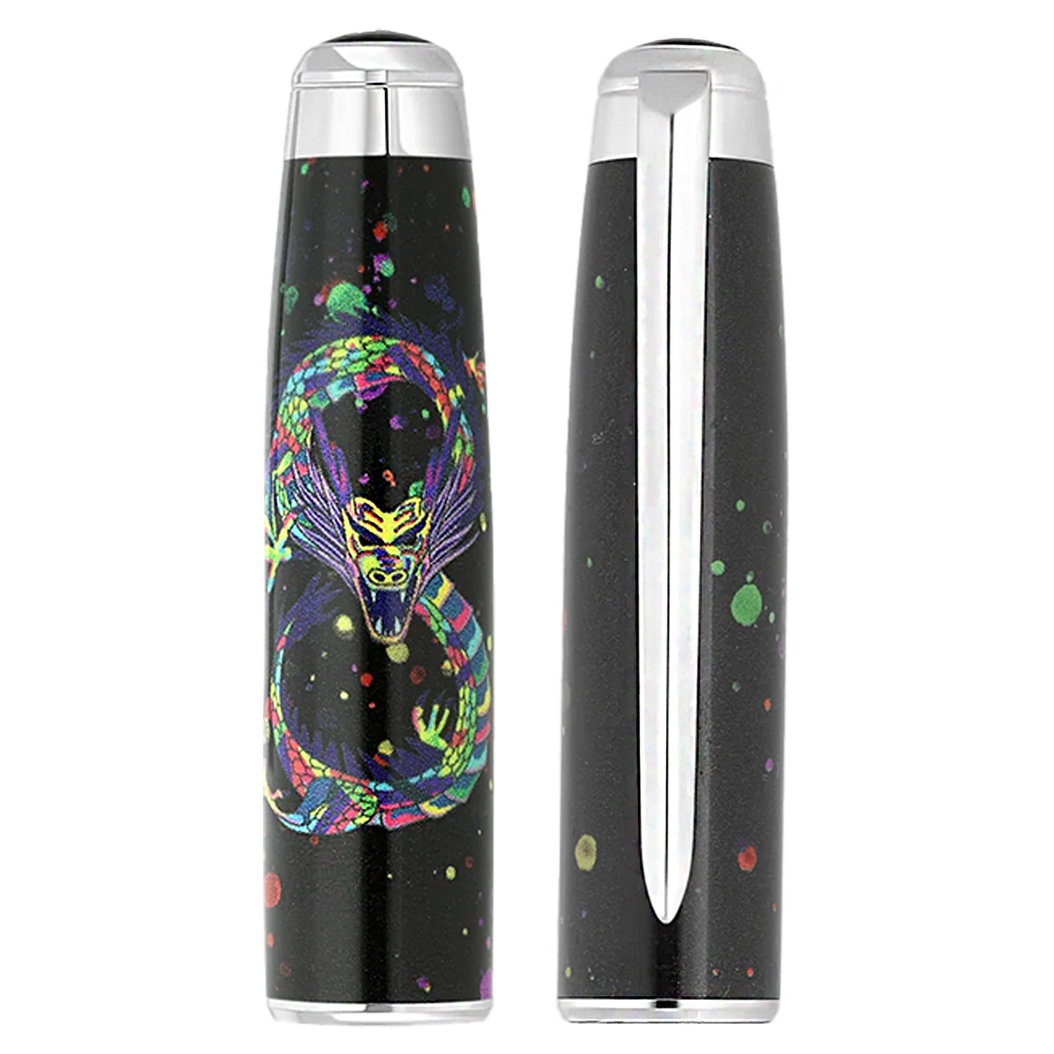 S.T. Dupont Line D Eternity Black Dragon Fountain/Rollerball Pen