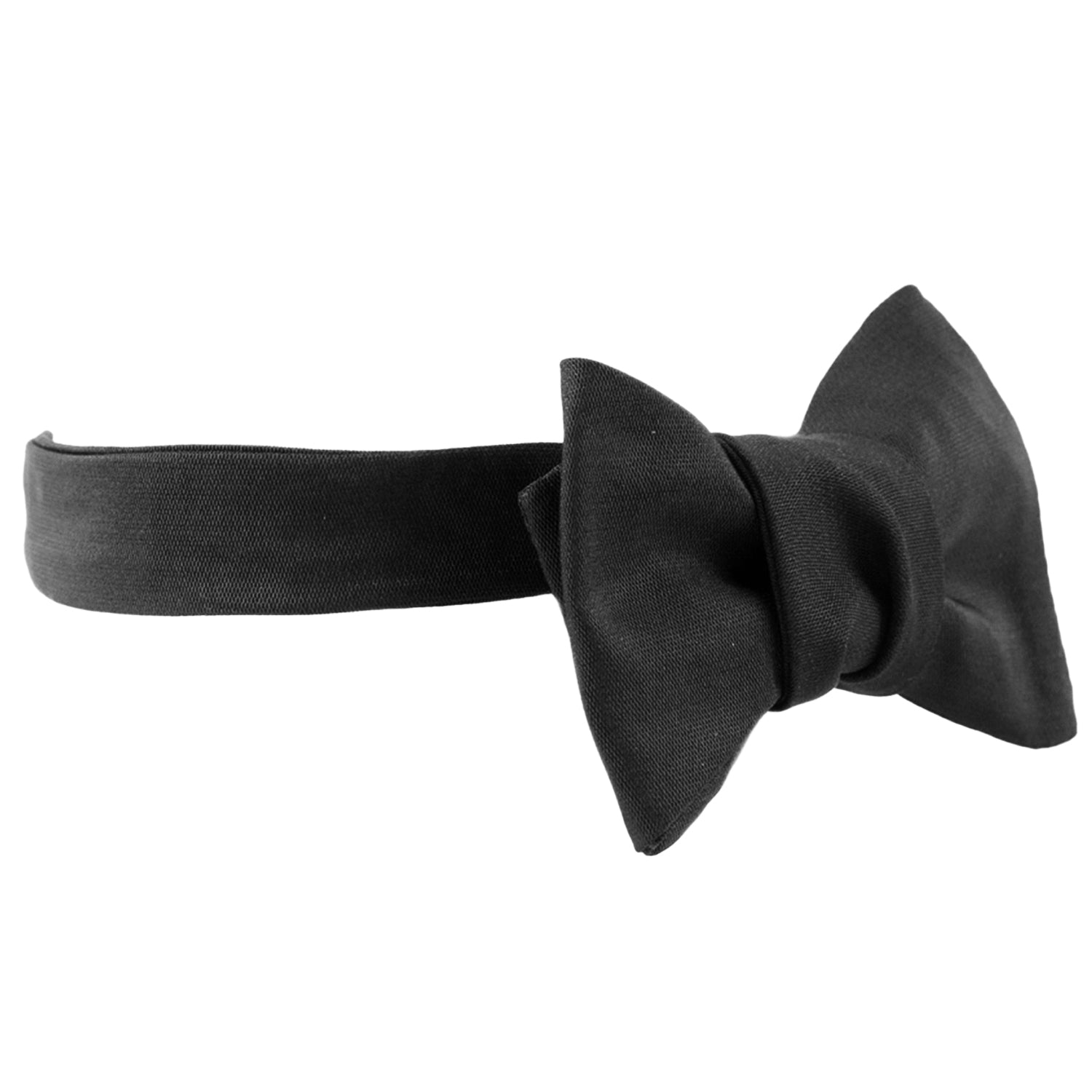 Michelsons Of London - Cravatta A Farfalla In Seta Satinata Nera - Papillon Classico 100% Seta - Elegante E Senza Tempo