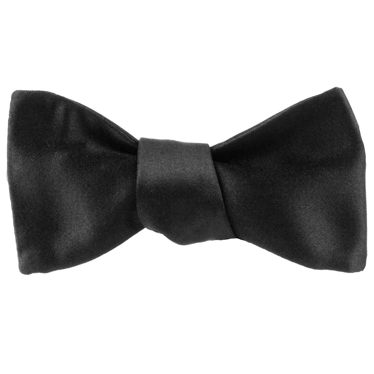 Sovereign Grade Black Satin Bow Tie