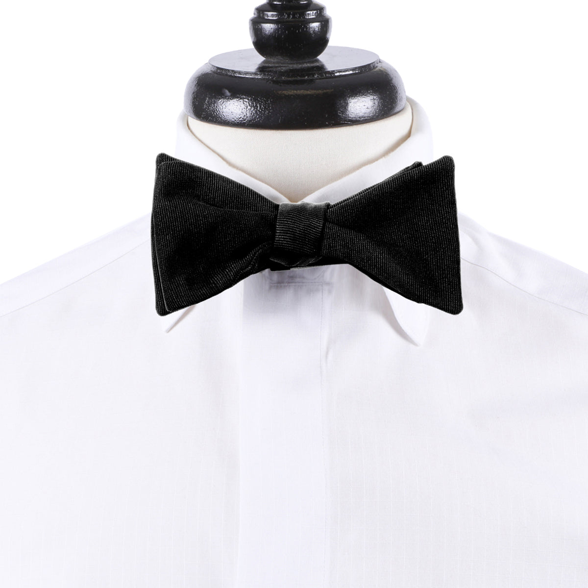 Sovereign Grade Black Corded Silk Bow Tie