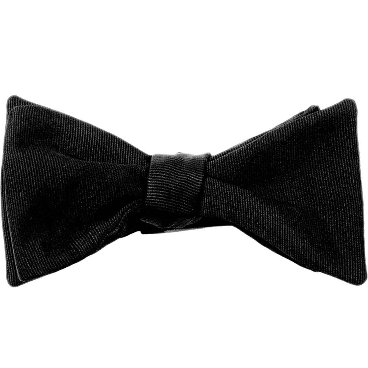 Sovereign Grade Black Corded Silk Bow Tie