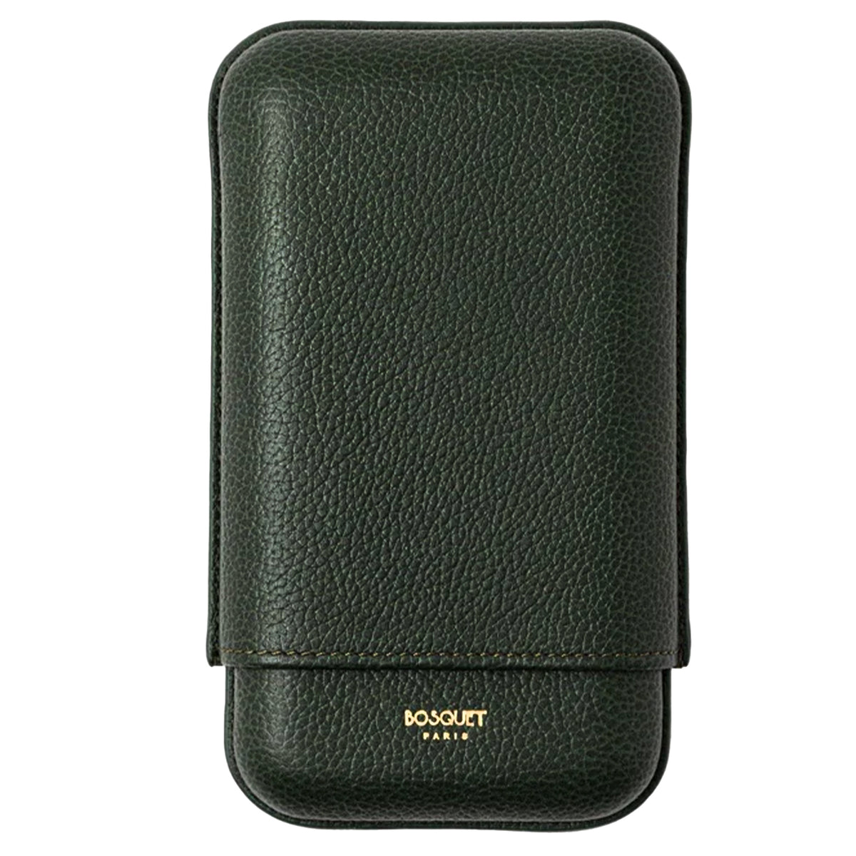 Bosquet Forest Green Grained Leather Cigar Case (3 cigars)