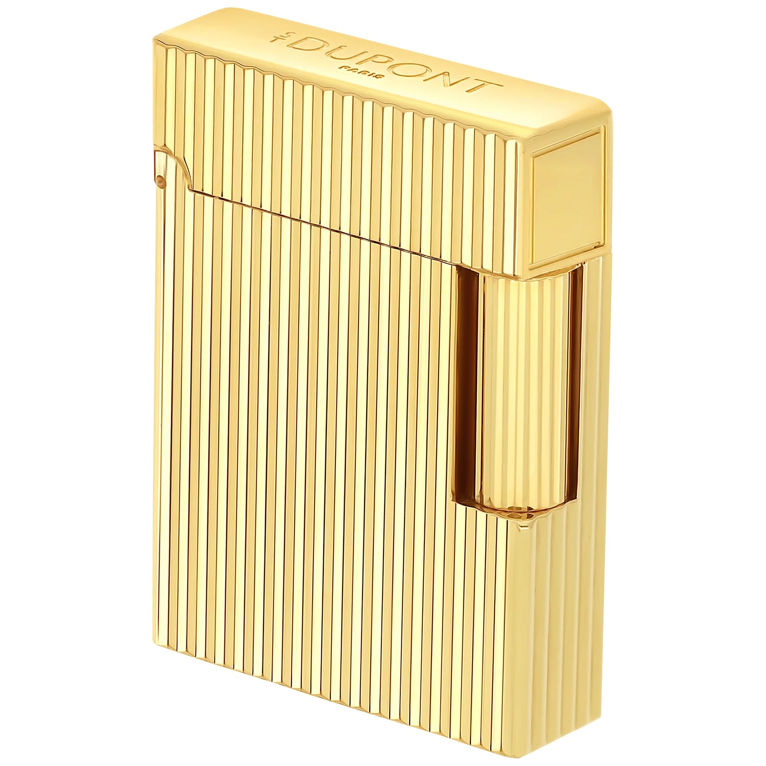 S.T. Dupont Line 1 Vertical Lines Gold Lighter | KirbyAllison.com