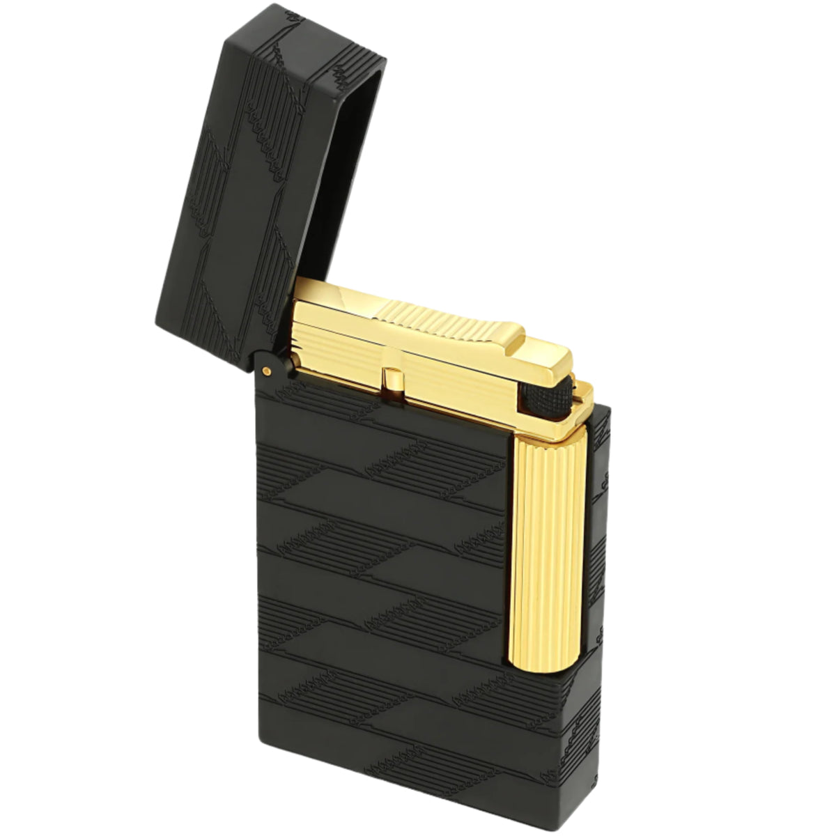 S.T Dupont Line 2 Monogram 1872 Black Guilloche Lighter