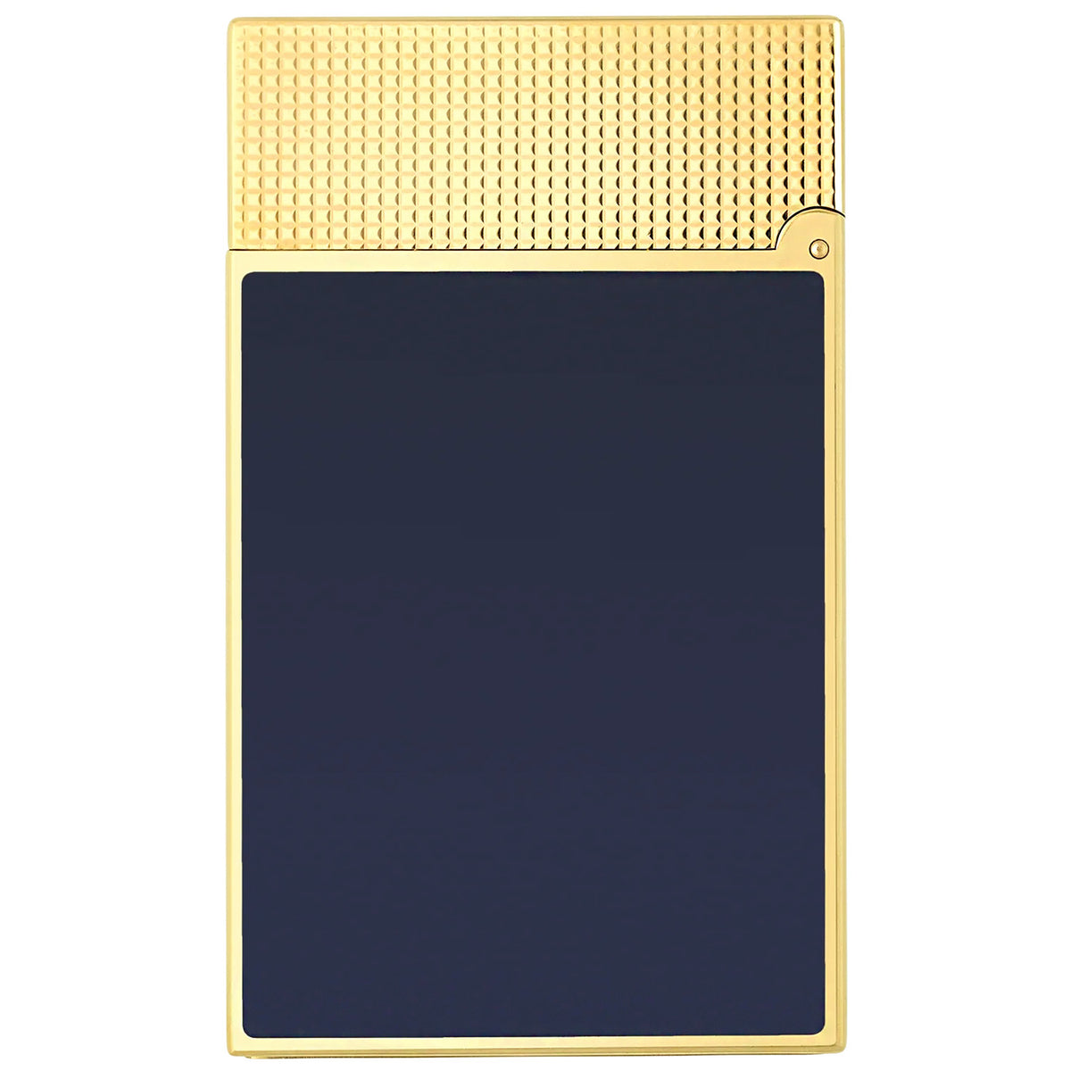 S.T. Dupont Line 2 Micro Diamond Head Blue Lacquer Gold Lighter 