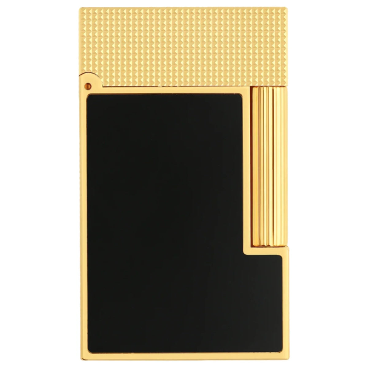 S.T. Dupont Line 2 Micro Diamond Head Black Lacquer Gold Lighter