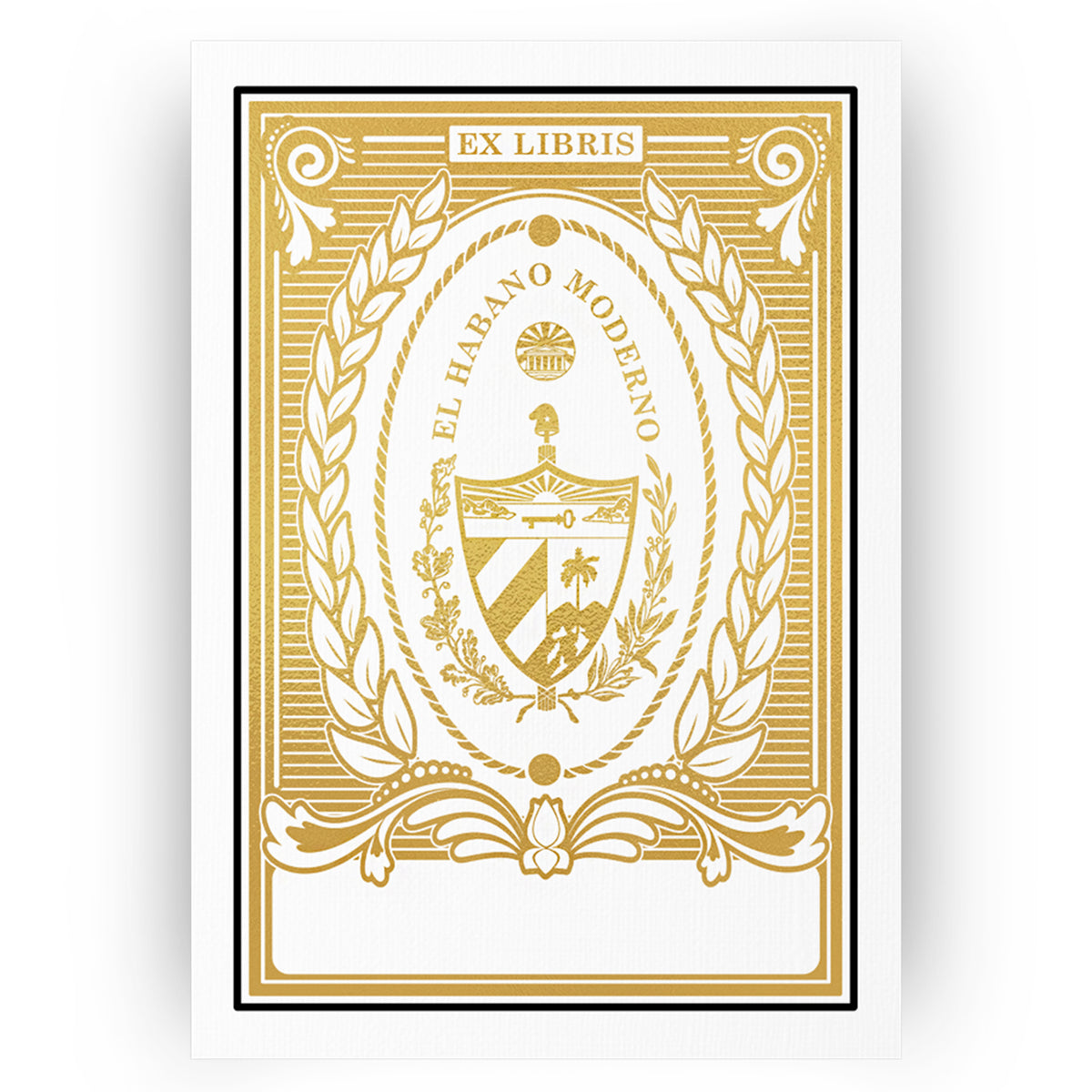El Habano Moderno Ex Libris Book Label