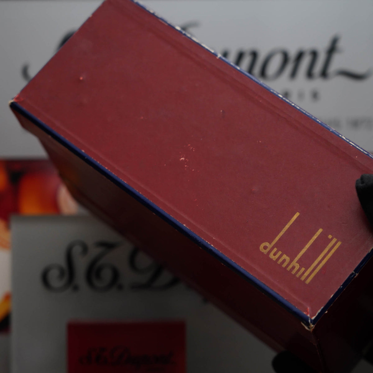 Vintage 1940 Dunhill Aladdin’s Lamp Oxidized Silver Pattern Table Lighter