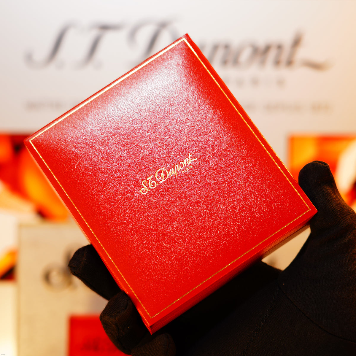 Vintage 1996 S.T. Dupont Ligne 1 Large “Barley Pattern” Lighter – 20‑Micron Gold‑Plated Finish,New Excellent Condition, Full Presentation Set