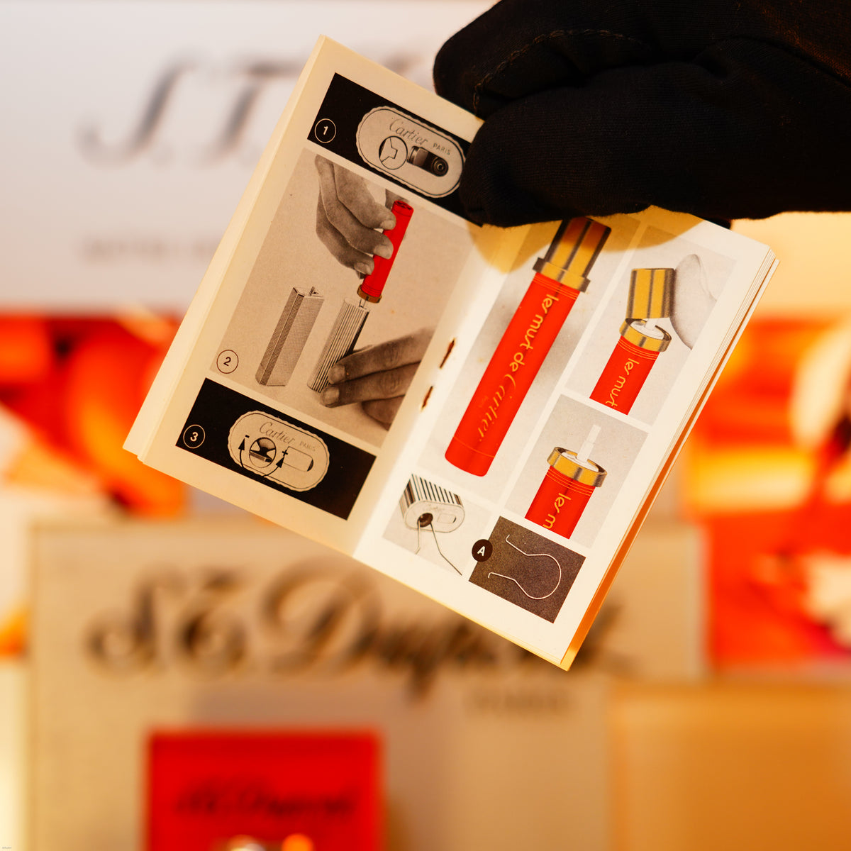 Vintage 1970 Cartier Solid 925 Silver Horizontal‑Line Lighter – Solid 18K Gold Bands, New Old Stock Museum Condition, Rare Full Set