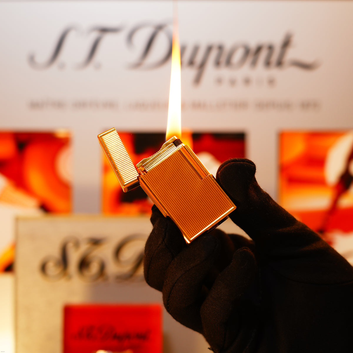 Vintage 1991 S.T. Dupont “Jubile” Limited Edition Petrol Lighter – 18K Gold‑Finish Paris Series, Extremely Rare Collector Piece