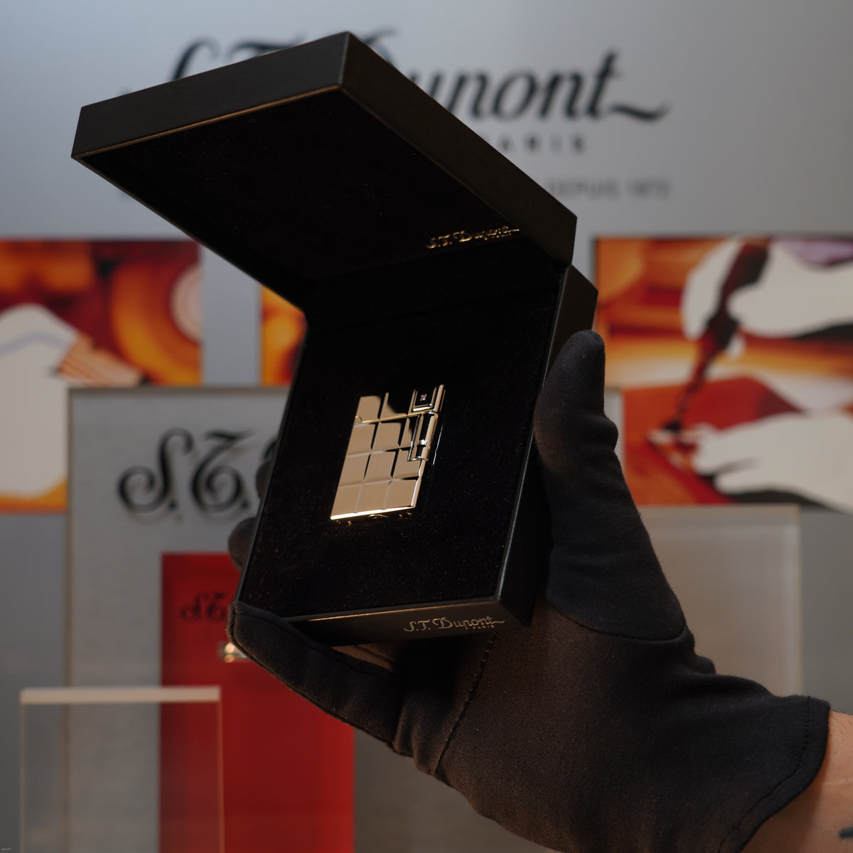 Vintage 2001 S.T. Dupont Limited Edition Platinum Natural Diamond 60 Years Anniversary Ligne 1 Lighter
