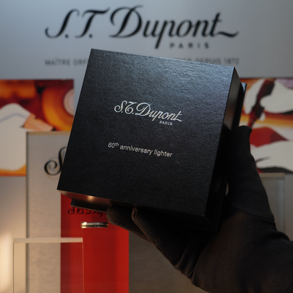 Vintage 1990 S.T. Dupont Large Ligne 2 Heavy Platinum Natural Diamond 60 Years Anniversary Limited Edition Lighter Clink Sound