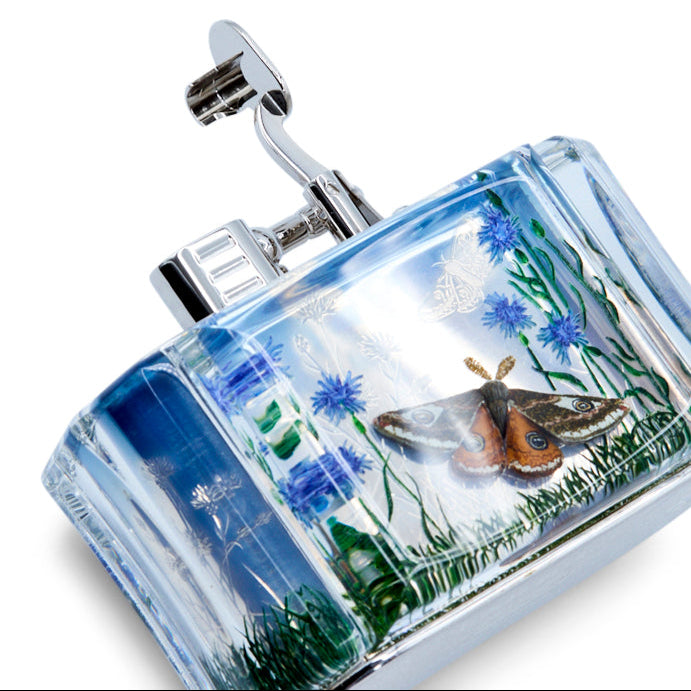 Dunhill Limited Edition Blue Aquarium Moth Table Lighter