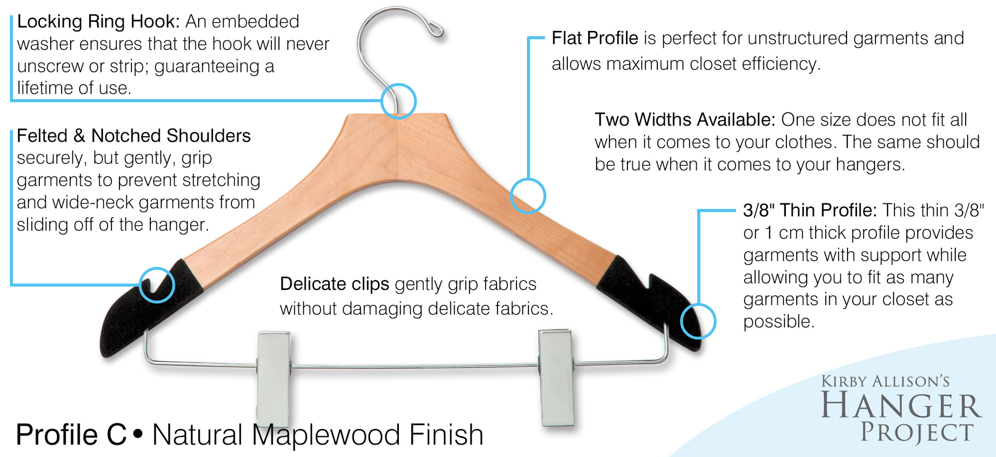 Felted Trouser Bar Hanger for Men : Luxury Wooden Hangers : Kirby Allison's  Hanger Project