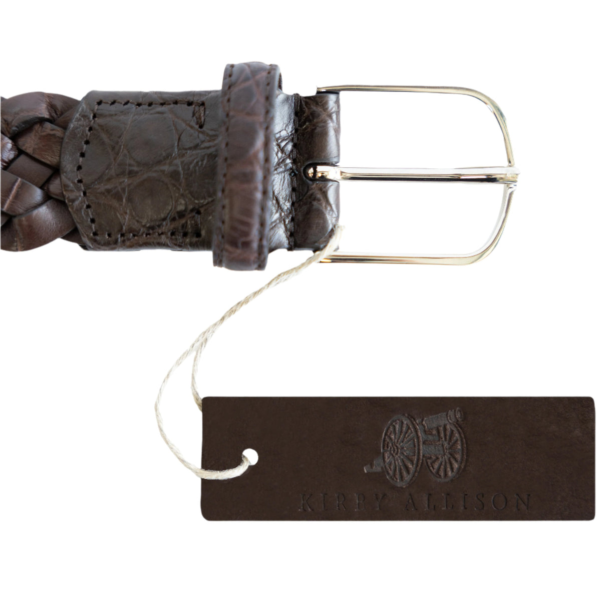 Sovereign Grade Dark Brown Hand Woven Alligator Belt 
