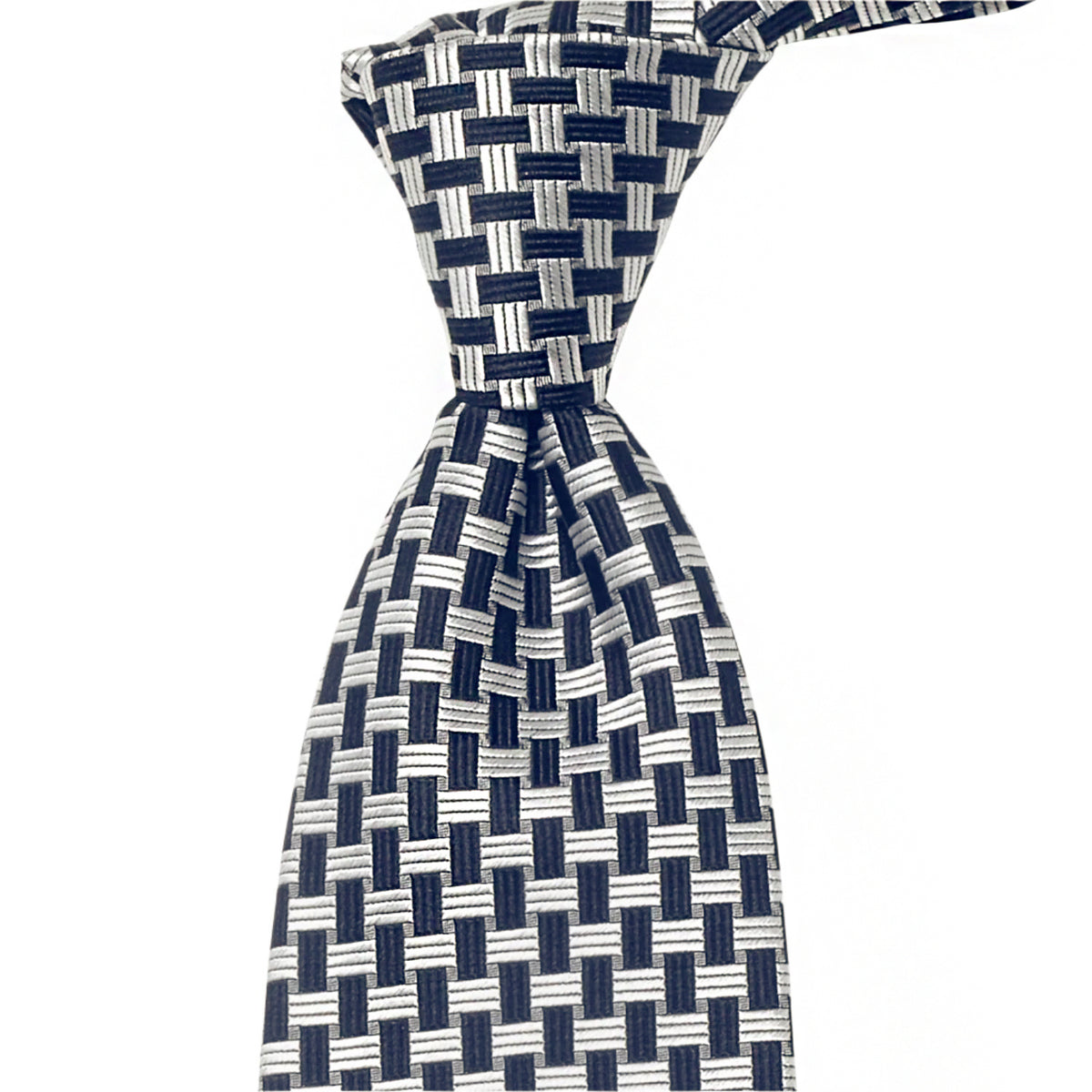 Sovereign Grade Navy Basket Weave Silk Tie