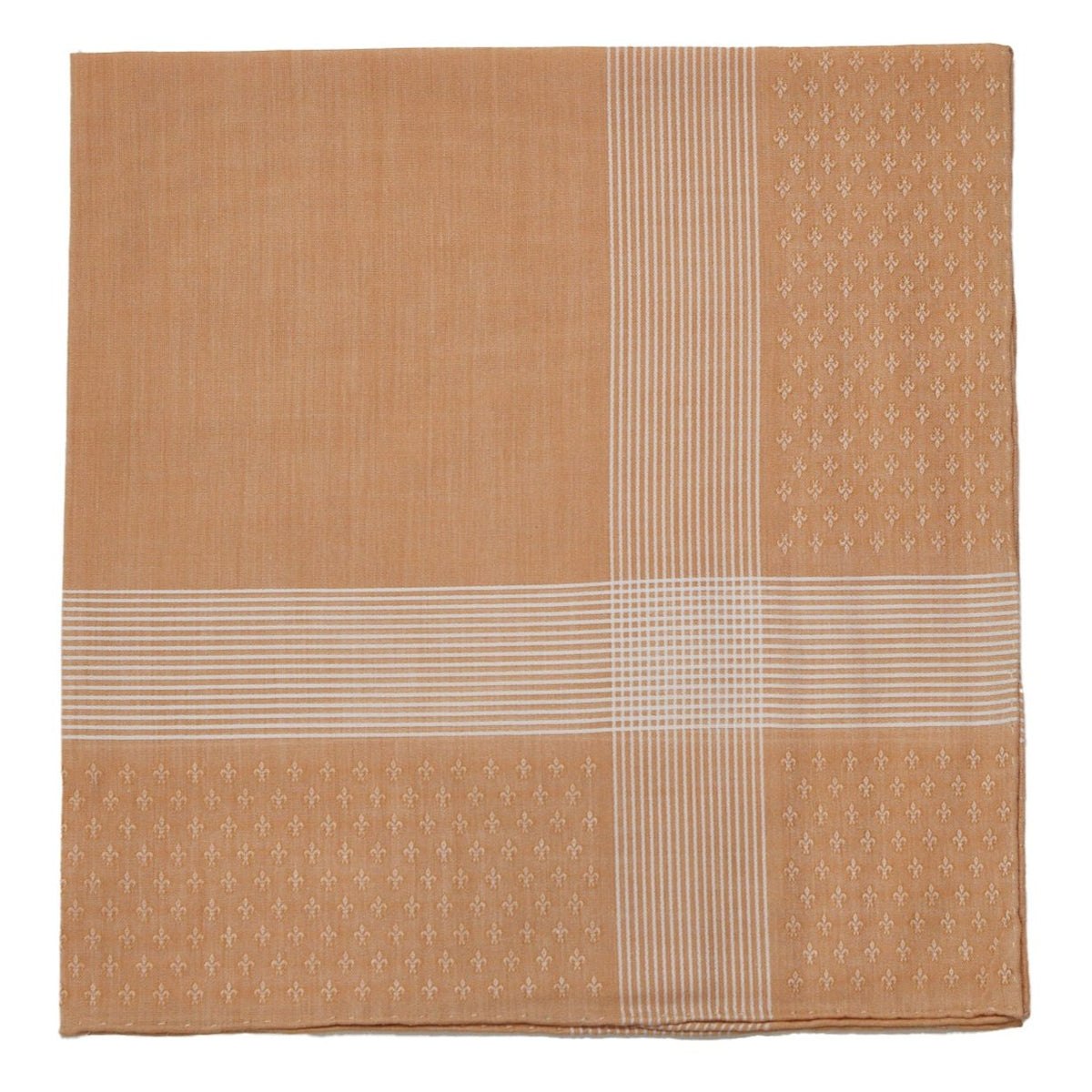Simonnot Godard Fleur de Lys Jacquard Copper Pocket Square