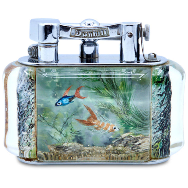 小物 Dunhill Vintage 1950's Dunhill Aquarium Table Lighter | KirbyAllison.com