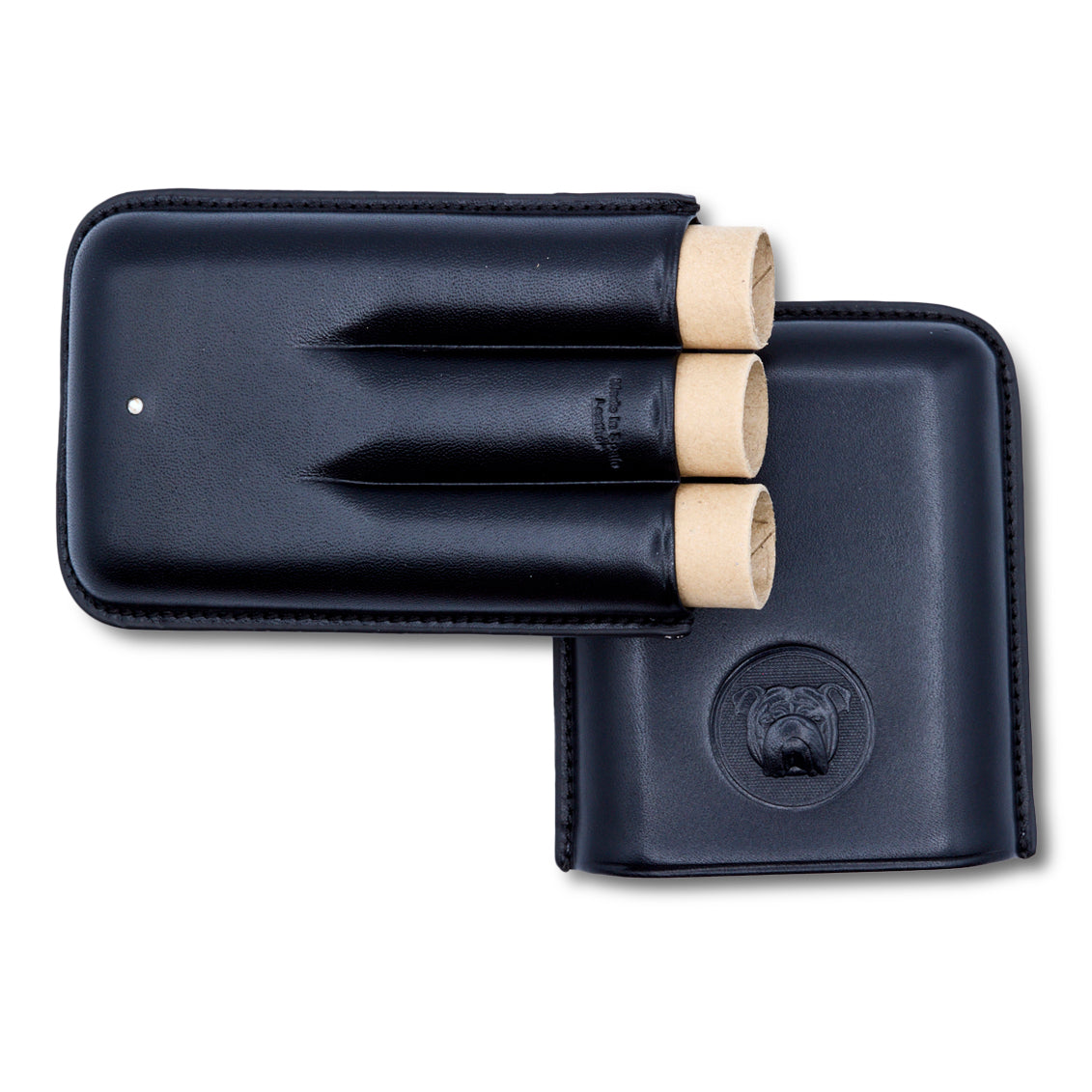 Dunhill Bulldog Robusto Black Cigar Case (3 cigars) | KirbyAllison.com
