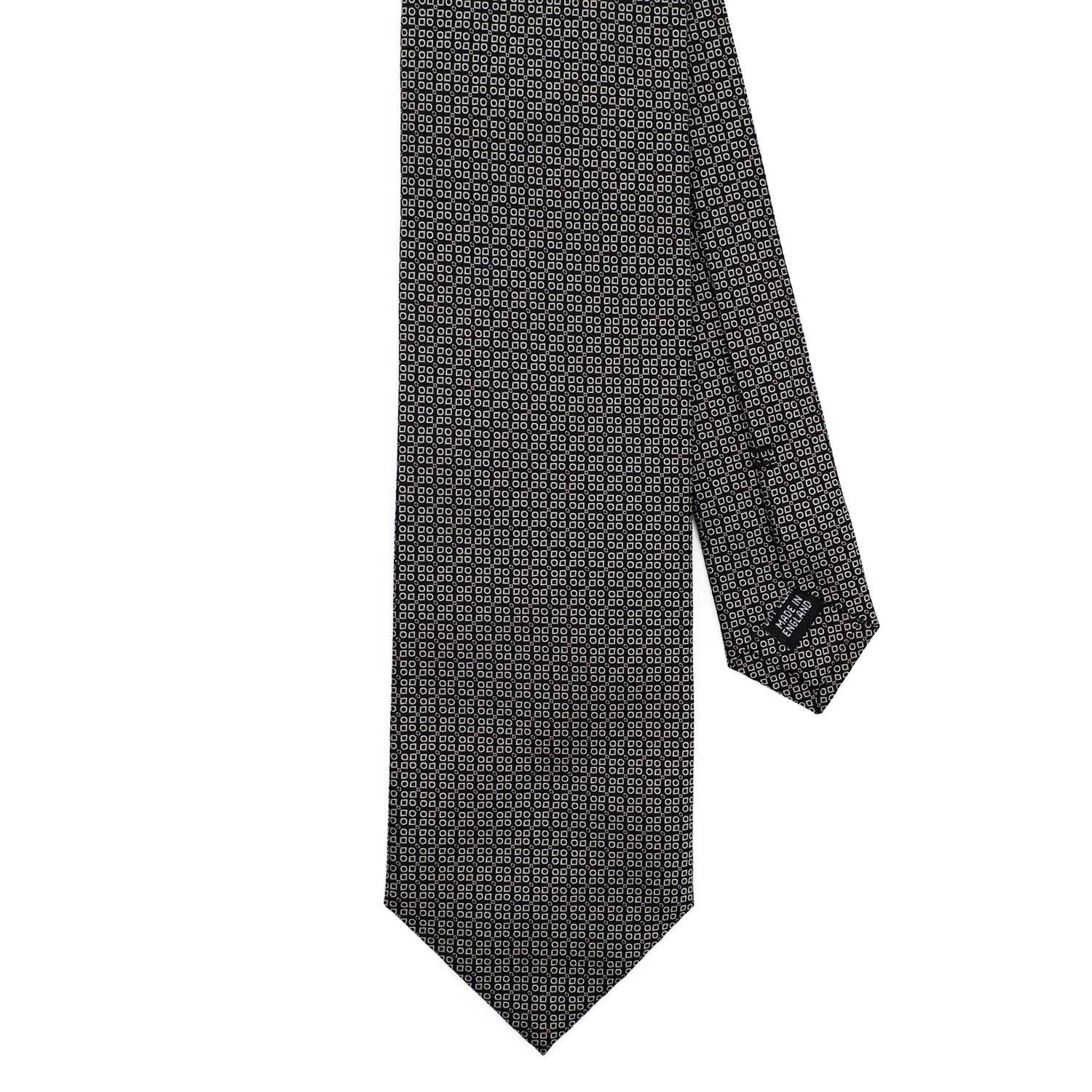 Sovereign Grade Black & Silver Neat Bodiam Archive Tie