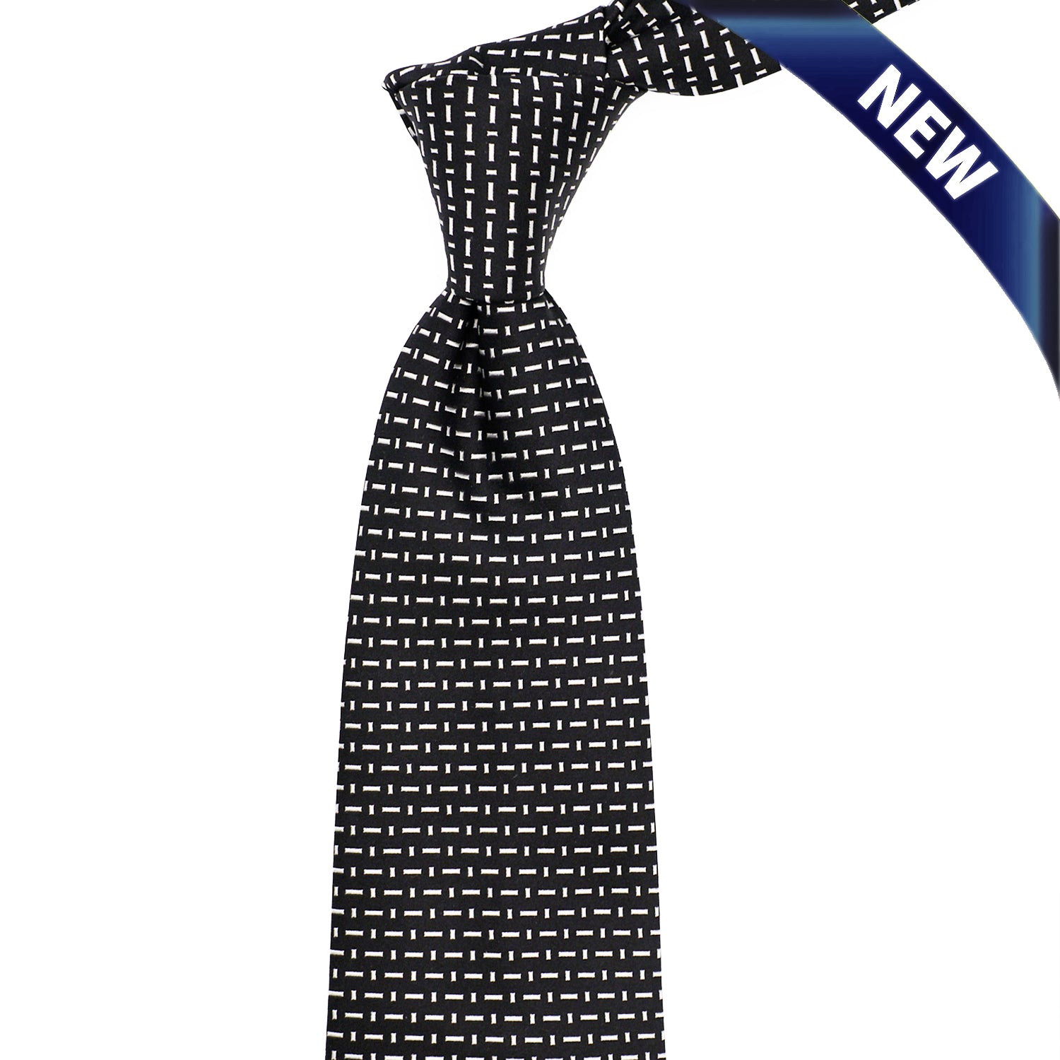 Sovereign Grade Black & Silver Cross Bar Bodiam Archive Tie