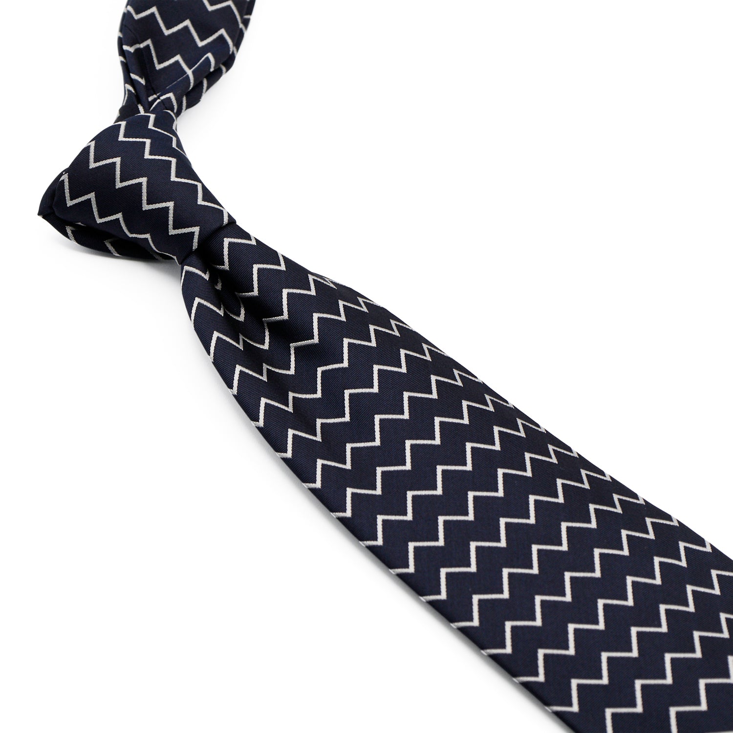 Sovereign Grade Midnight Horizontal Zigzag Bodiam Archive Tie