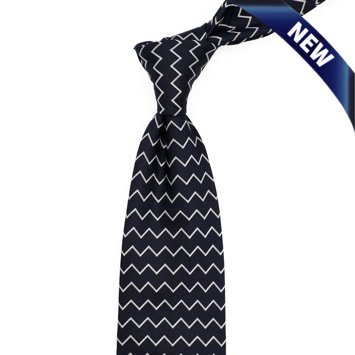 Sovereign Grade Midnight Horizontal Zigzag Bodiam Archive Tie