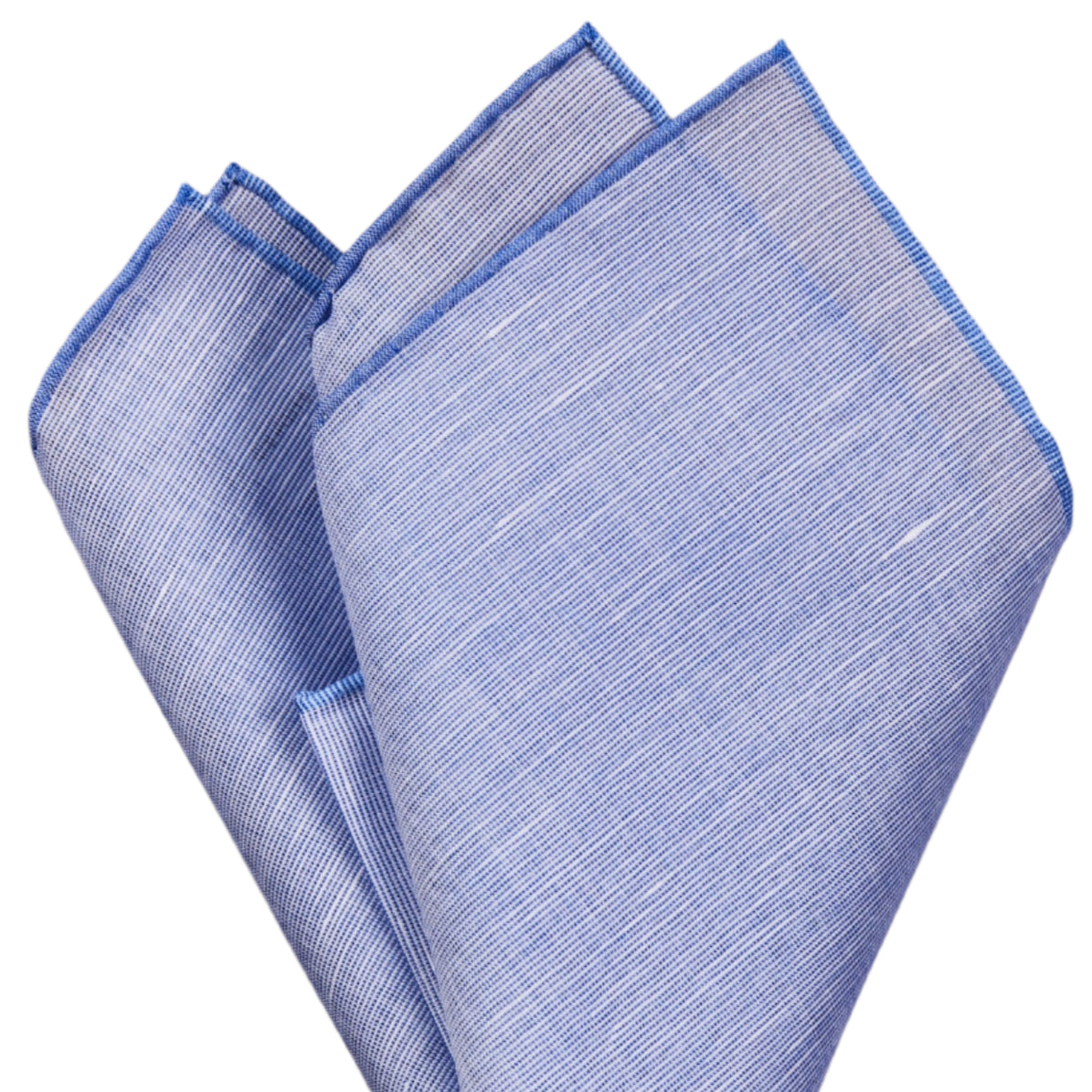 Simonnot Godard Cotton/Linen Sky Blue Pocket Square