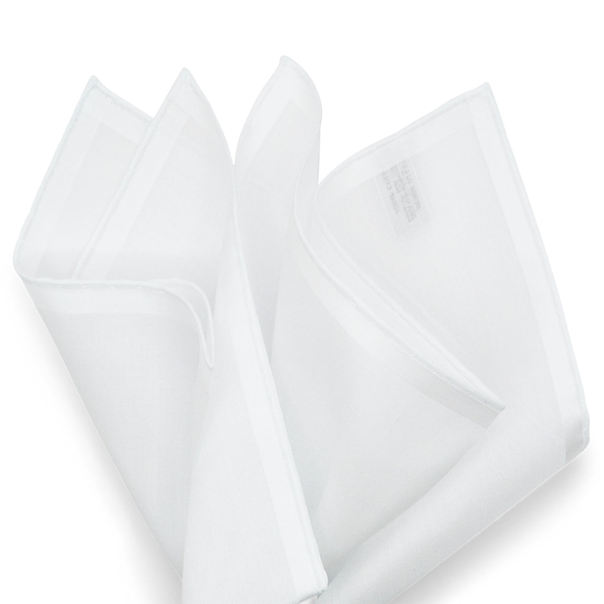 Simonnot Godard Amalfi White 100% Cotton Pocket Square