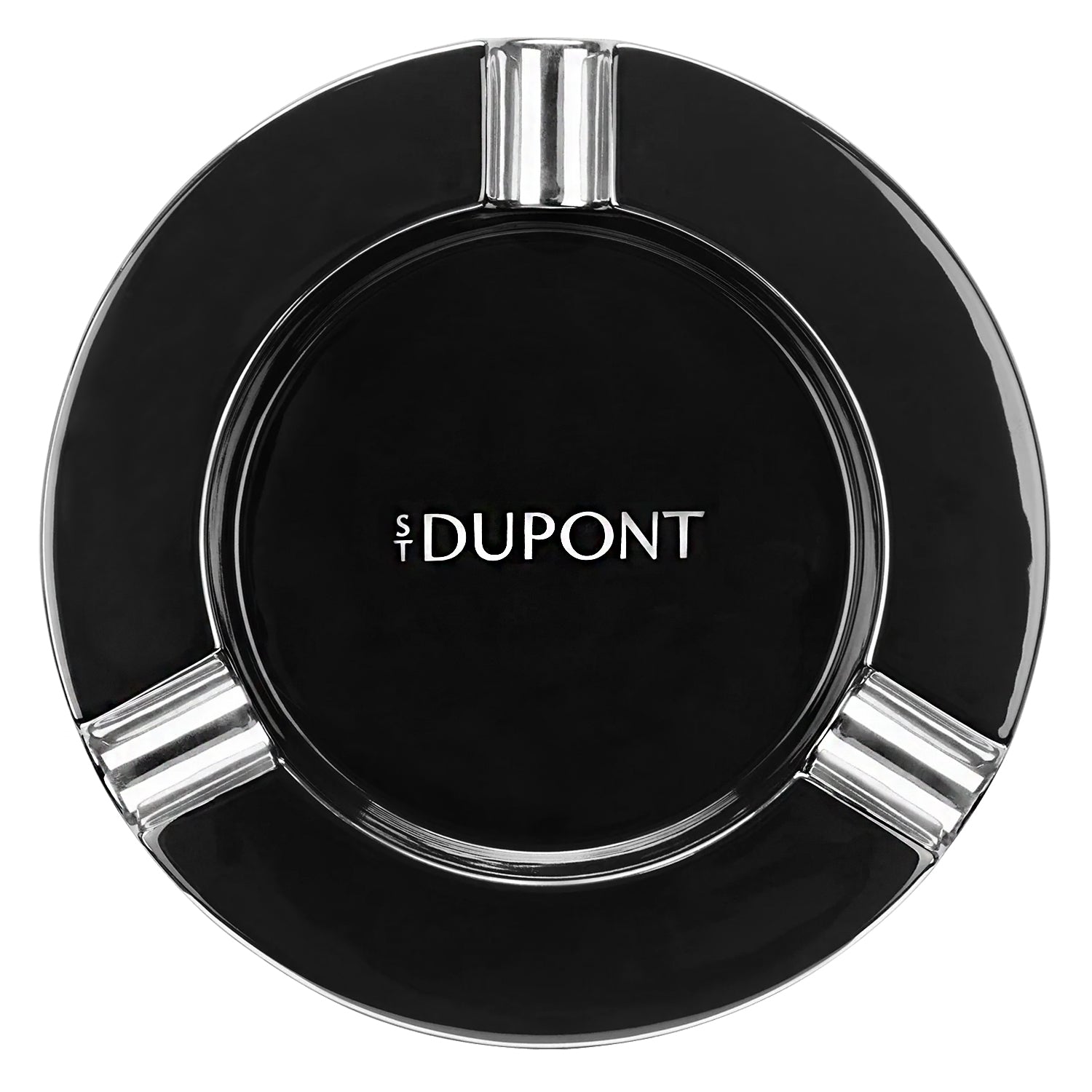 S.T. Dupont XL Black & Gunmetal Porcelain Cigar Ashtray