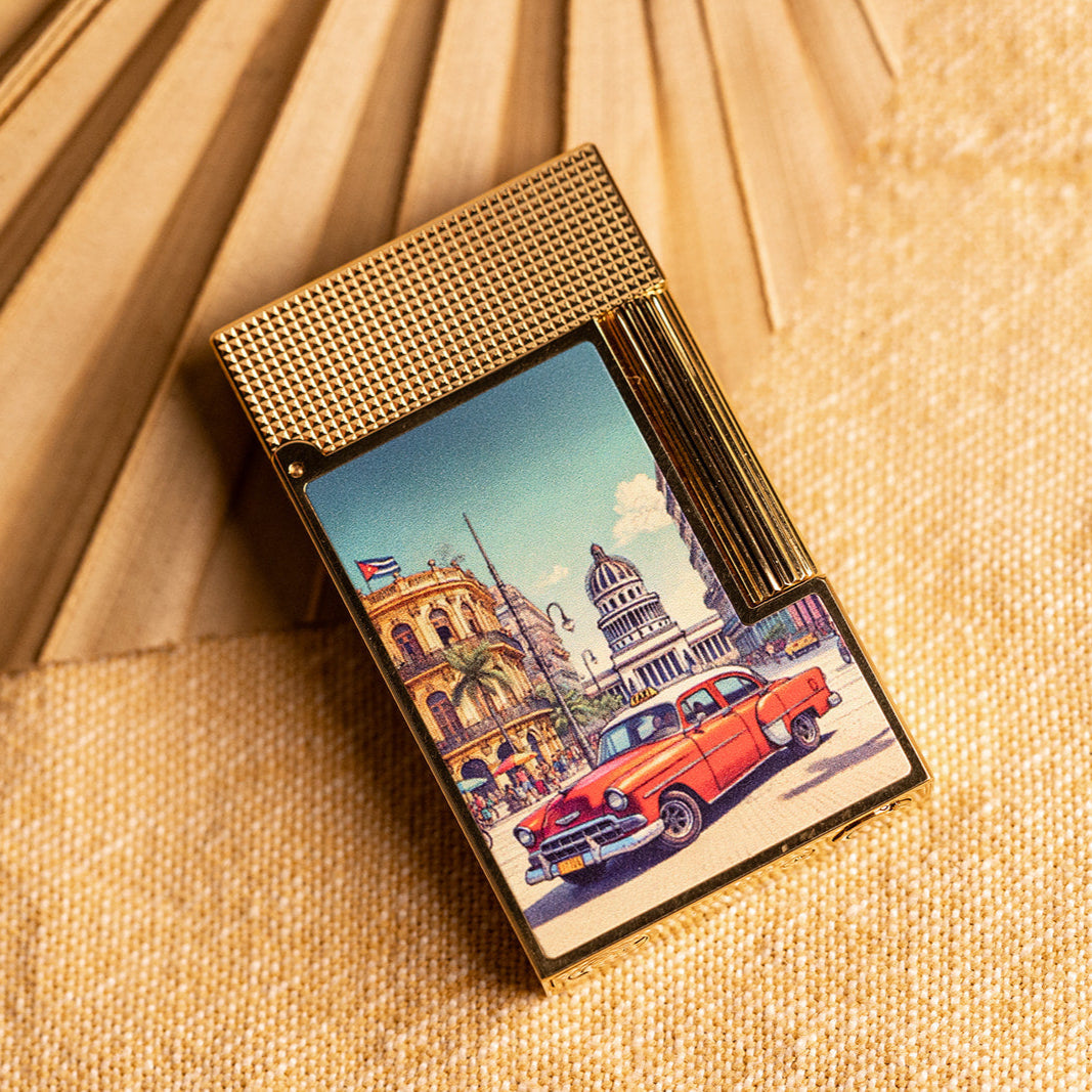 S.T. Dupont Line 2 Havana Dreams Gold Finish Lighter