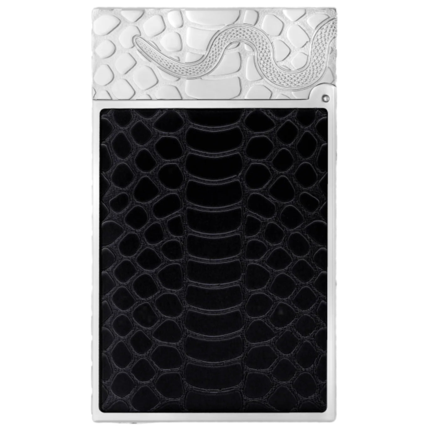 S.T. Dupont ライター 格子模様 S.T. Dupont Line 2 Snake Black and Palladium Guilloche Lighter