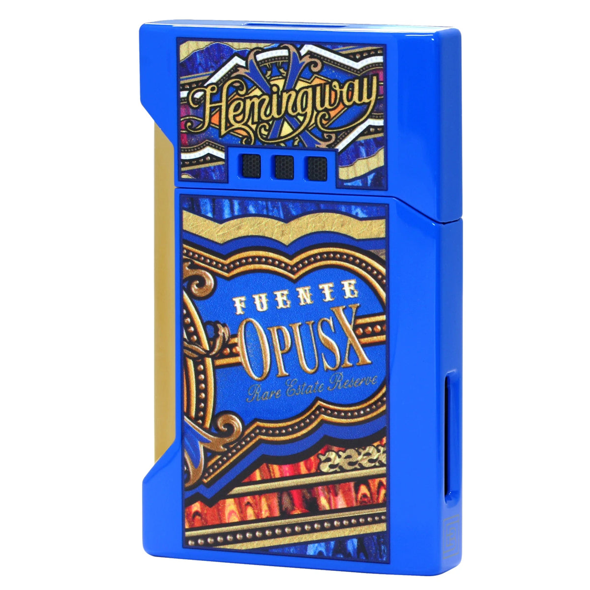 Elie Bleu Limited Edition Fuente Opus X Hemingway Blue & Gold Lighter