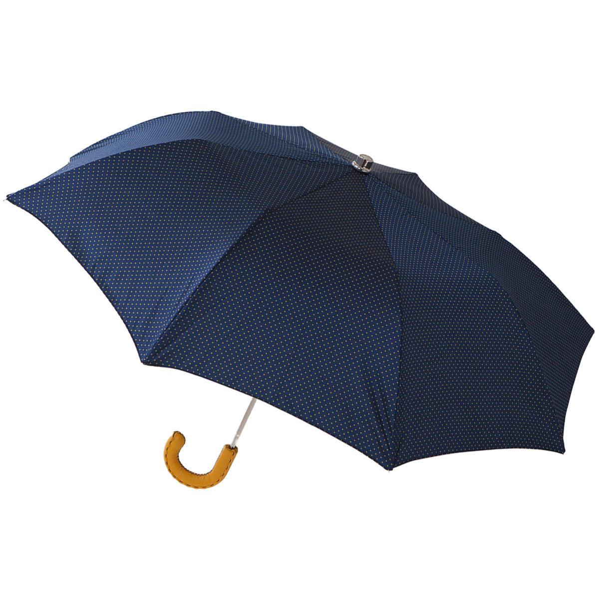 Navy Yellow-Dot Travel w/ Yellow Leather Handle