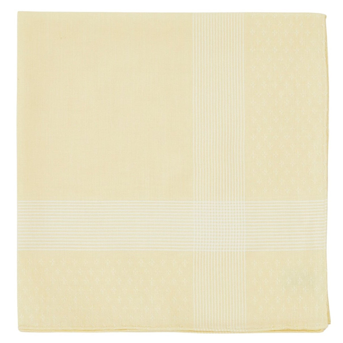 Simonnot Godard Fleur de Lys Jacquard Lemon Pocket Square