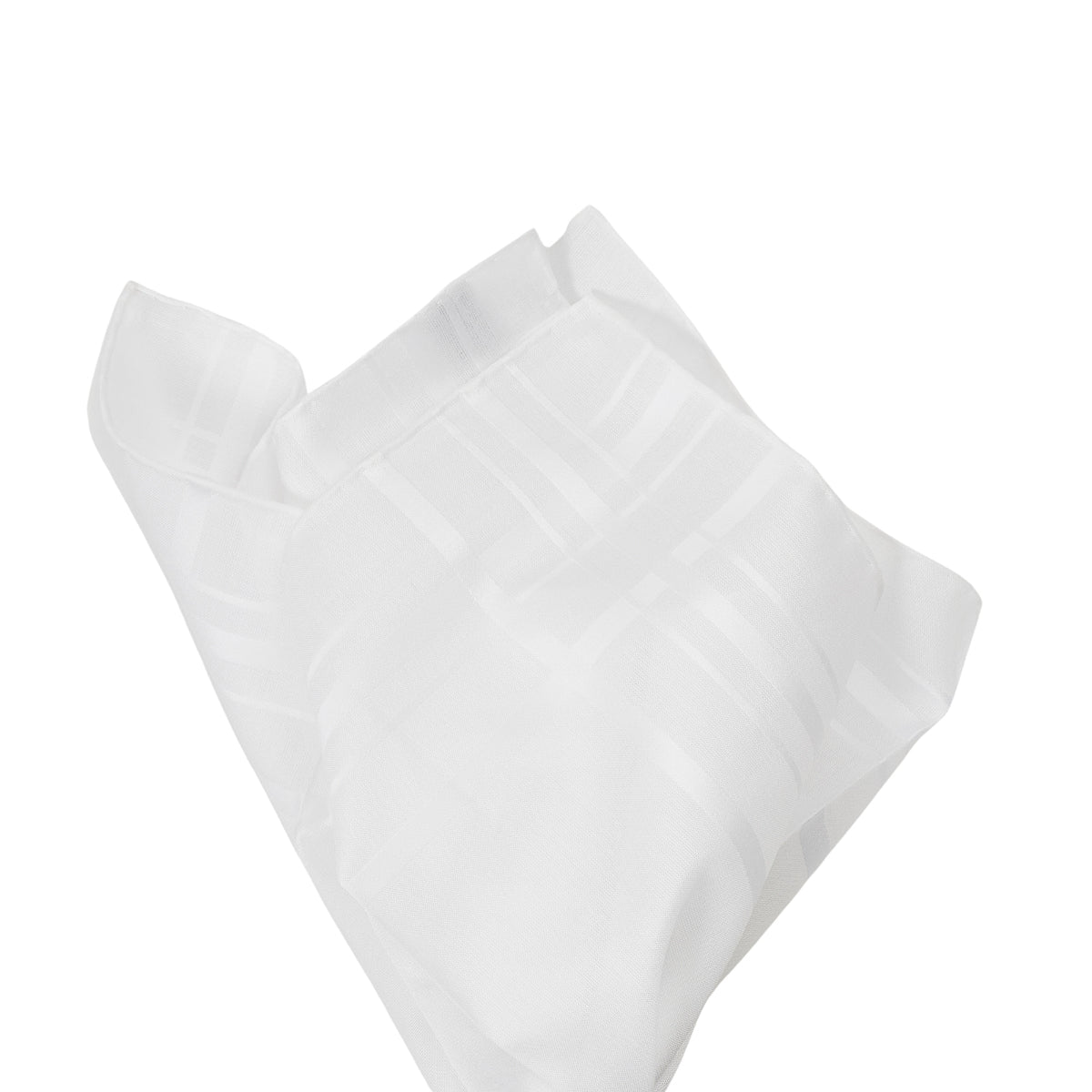 Simonnot Godard White Sonate Cotton Pocket Square