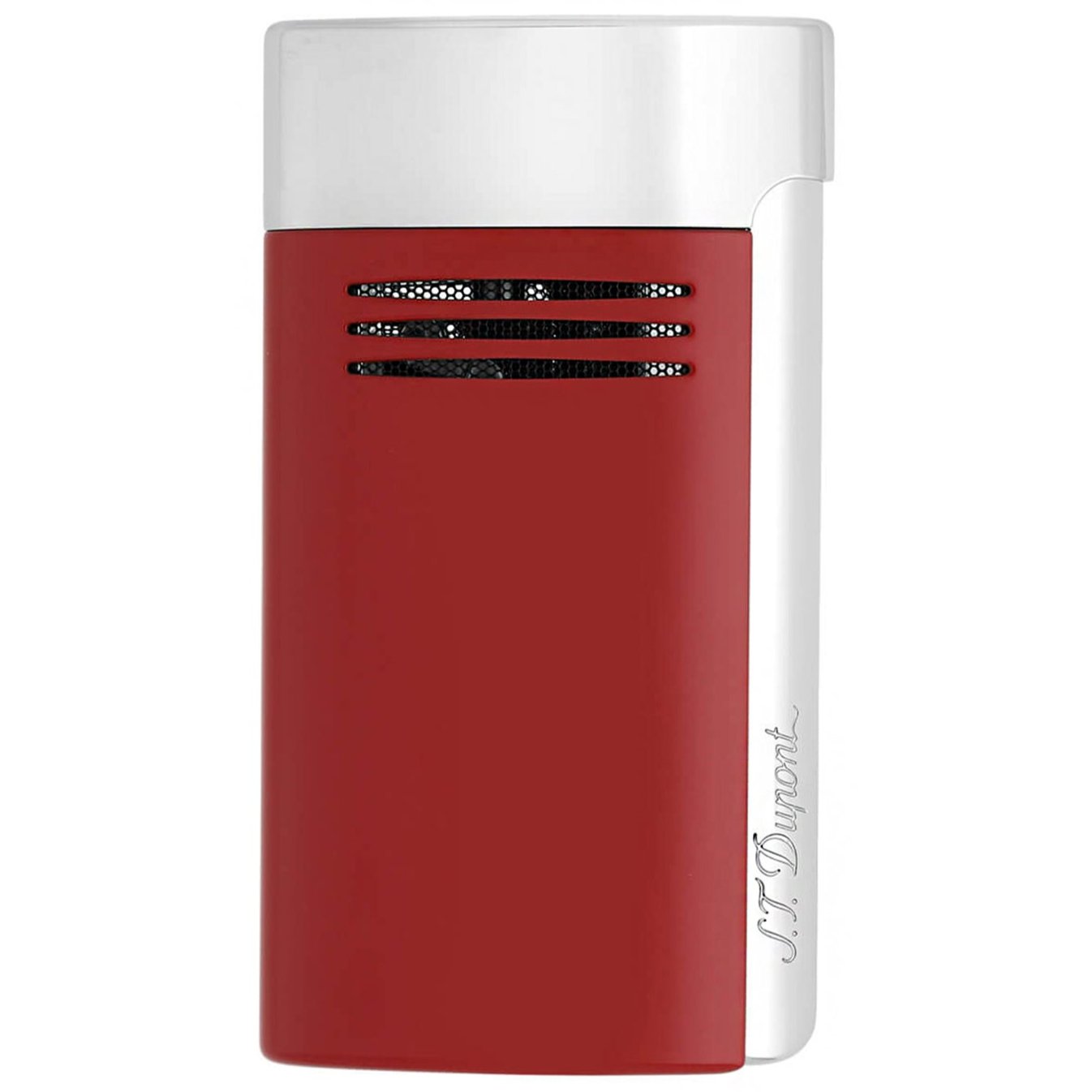 S.T. Dupont Red and Chrome Megajet Lighter | KirbyAllison.com