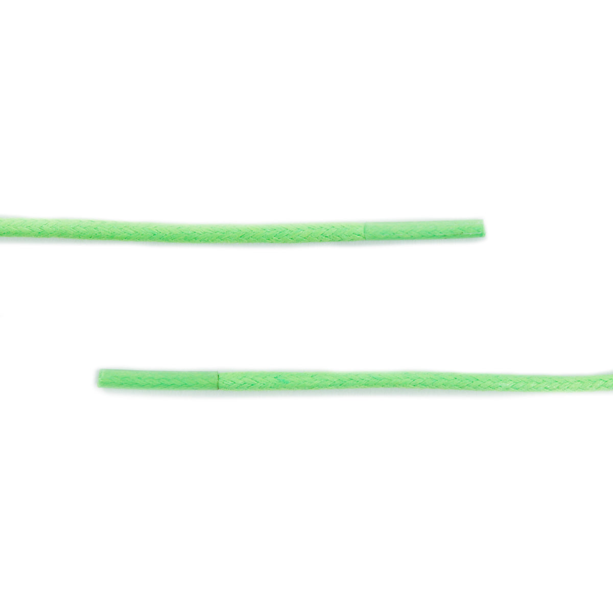 A pair of Colored Flat Waxed Shoelaces from KirbyAllison.com on a white background.