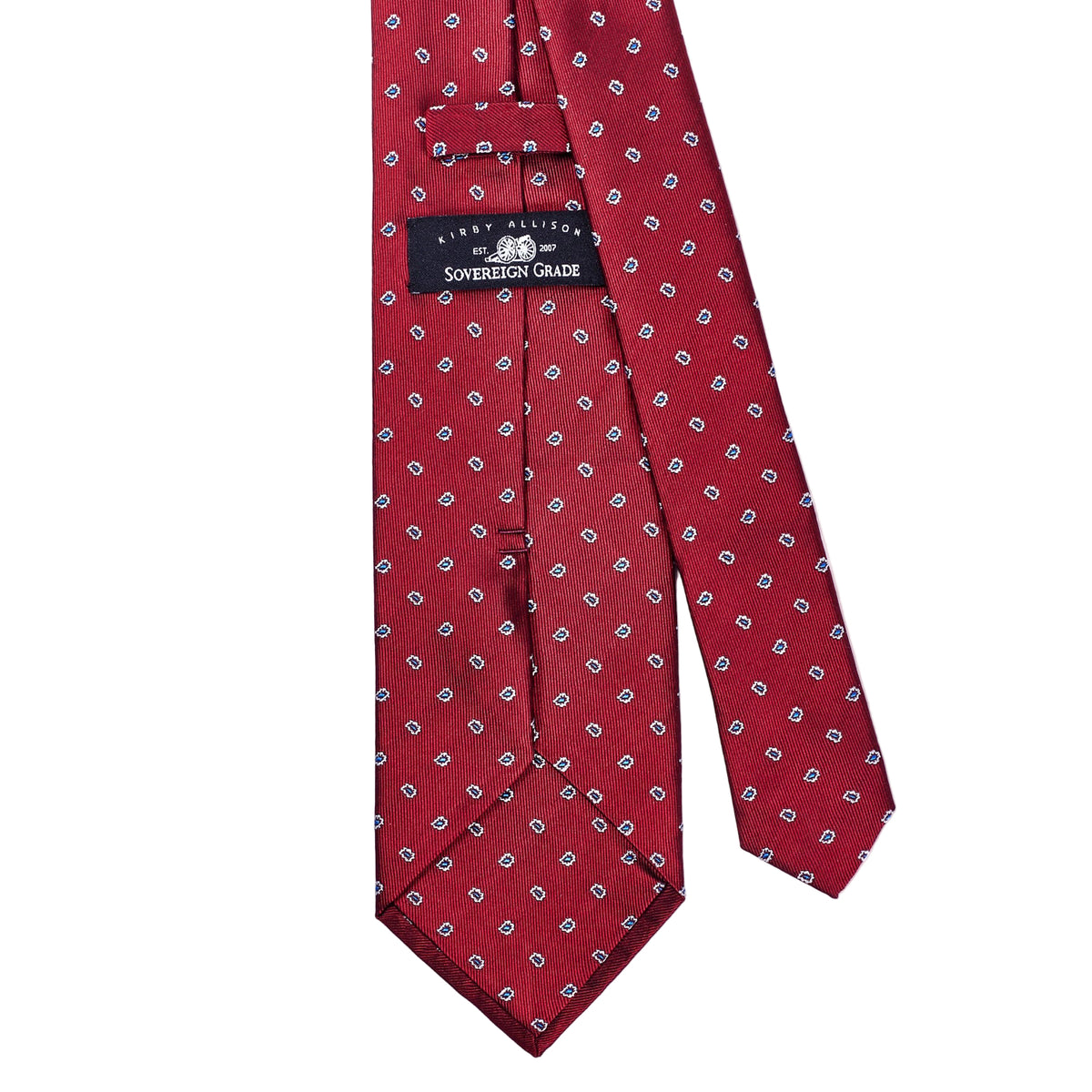 Sovereign Grade Regency Red Micro Paisley Jacquard Tie - 150 cm