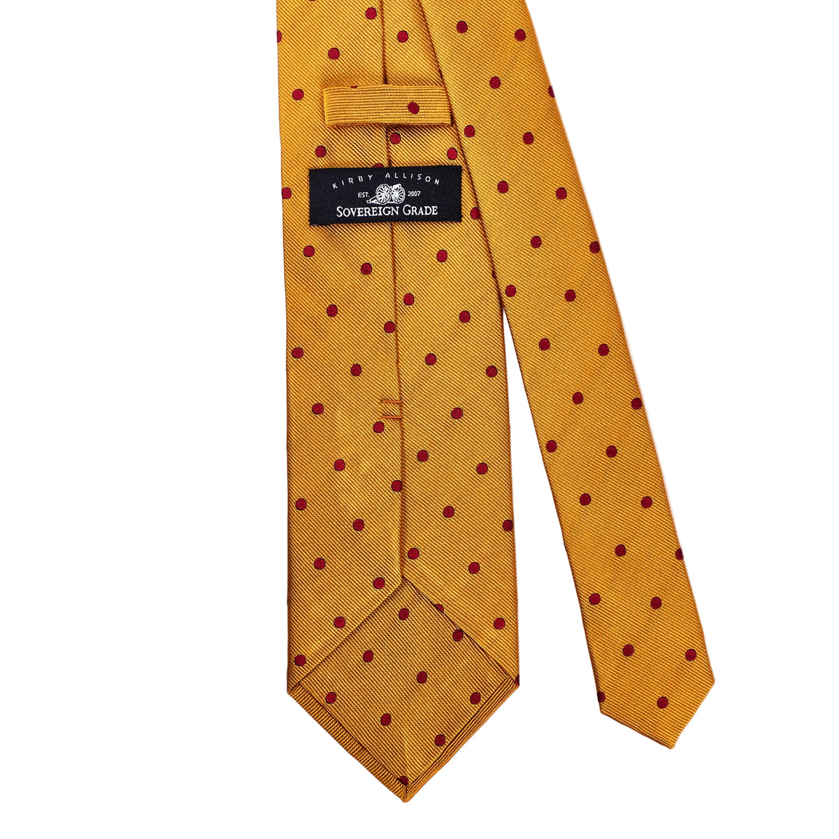 Sovereign Grade Woven Pollen Red Wide Dot Tie - 150 cm