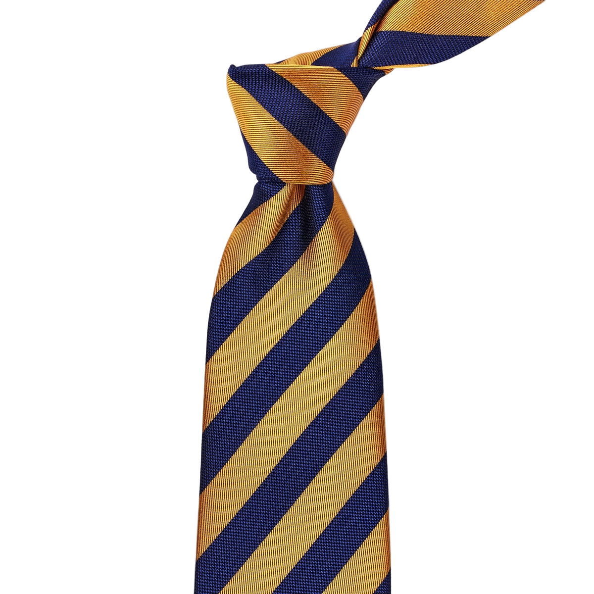 Sovereign Grade Woven Navy and Gold Rep Tie - 150 cm