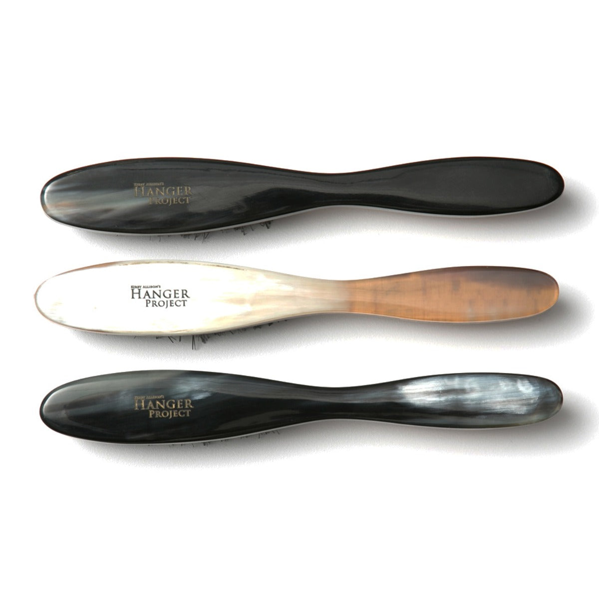 Wellington Horn-Backed Brass Suede Cleaning Brush | KirbyAllison.com