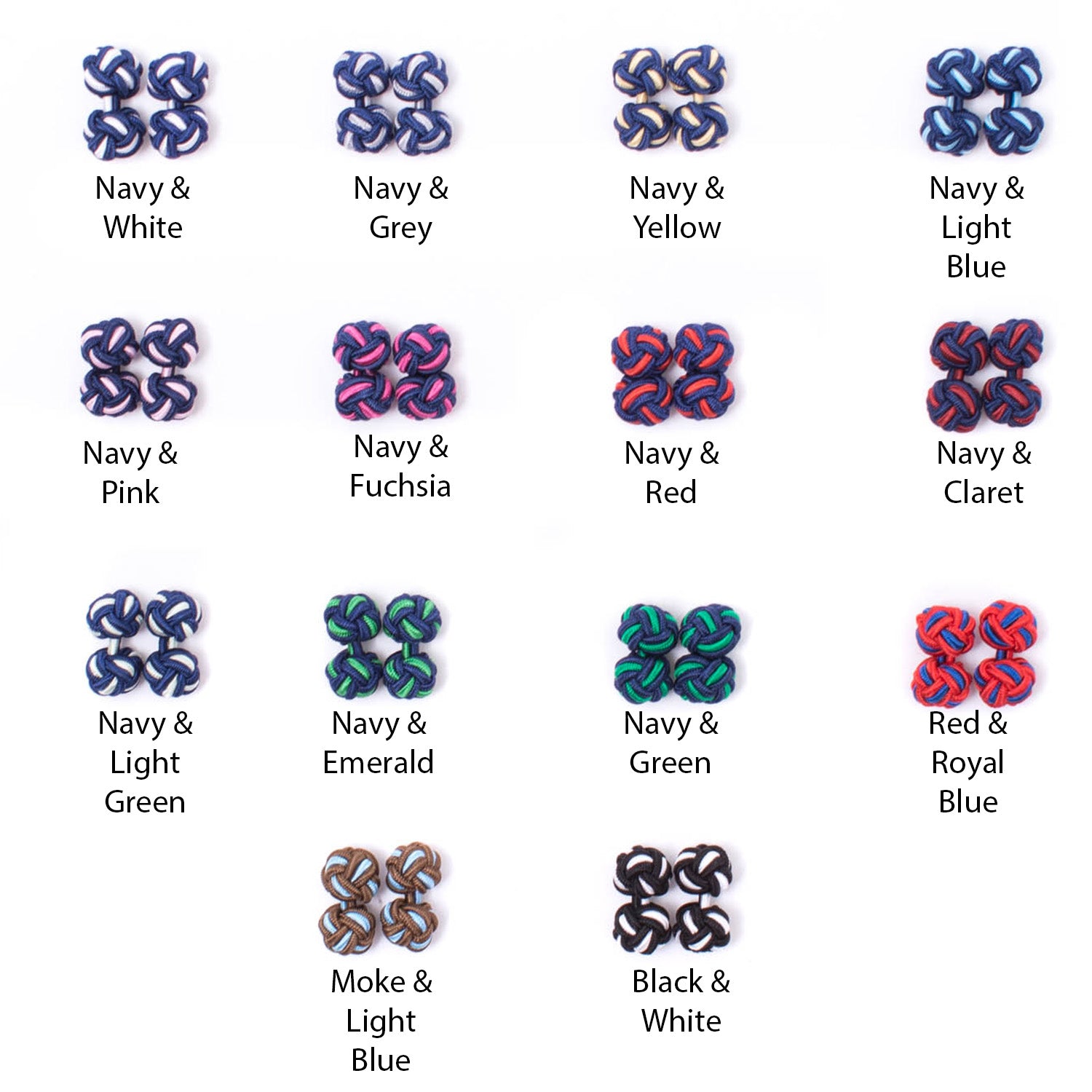Dual Colored Knot Cufflinks | KirbyAllison.com