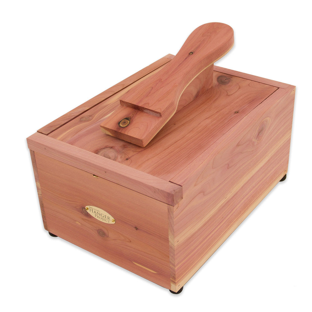 A KirbyAllison.com Cedar Shoeshine Valet.