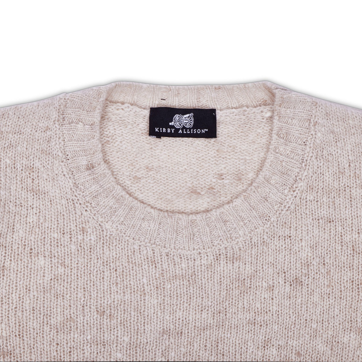 Sovereign Grade Oatmeal Donegal Crew Neck Sweater | KirbyAllison.com