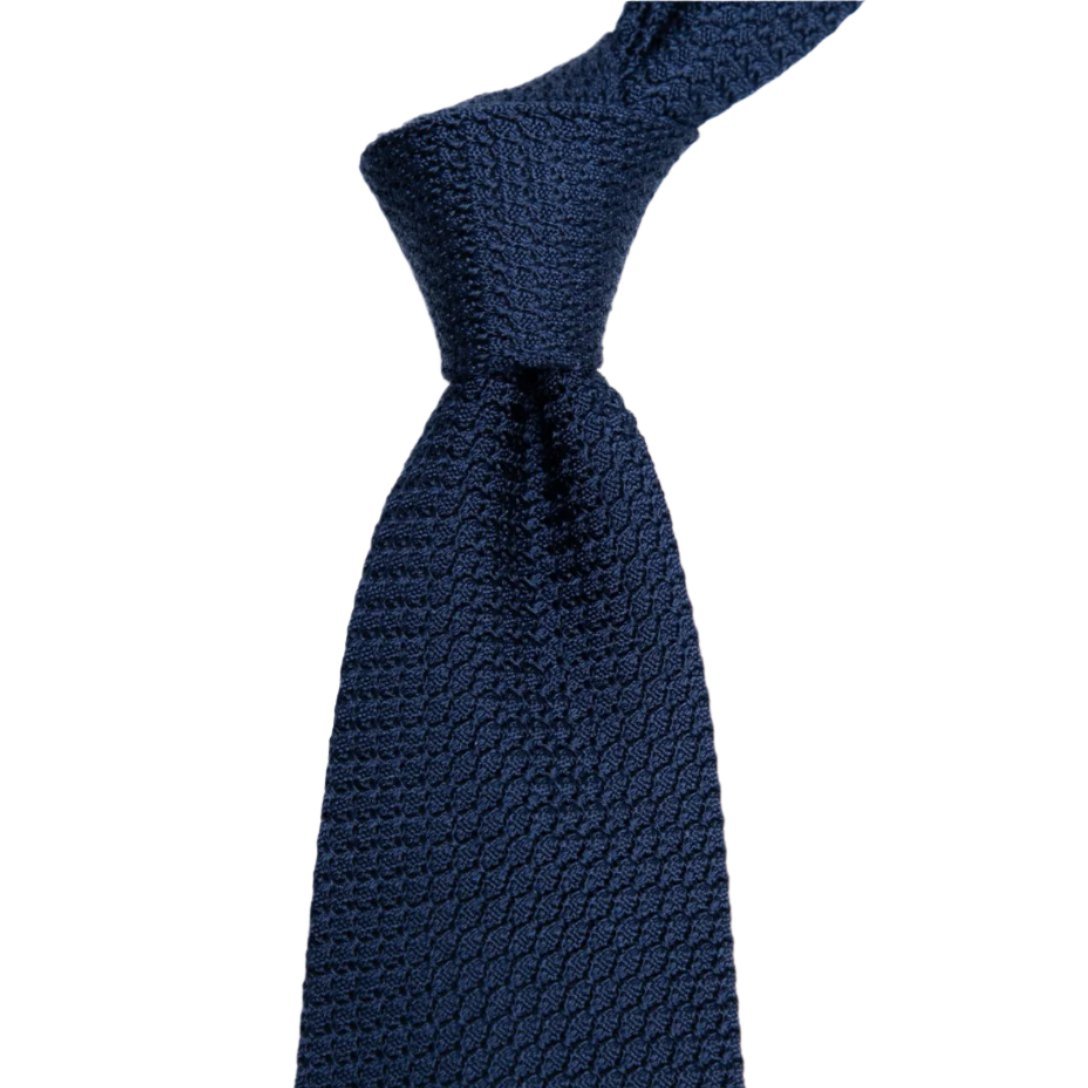 Sovereign Grade Grenadine Grossa Navy Blue Tie | KirbyAllison.com